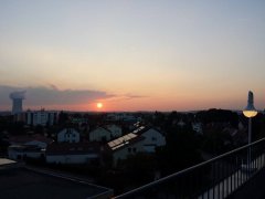 Blick auf den Sonnenuntergang